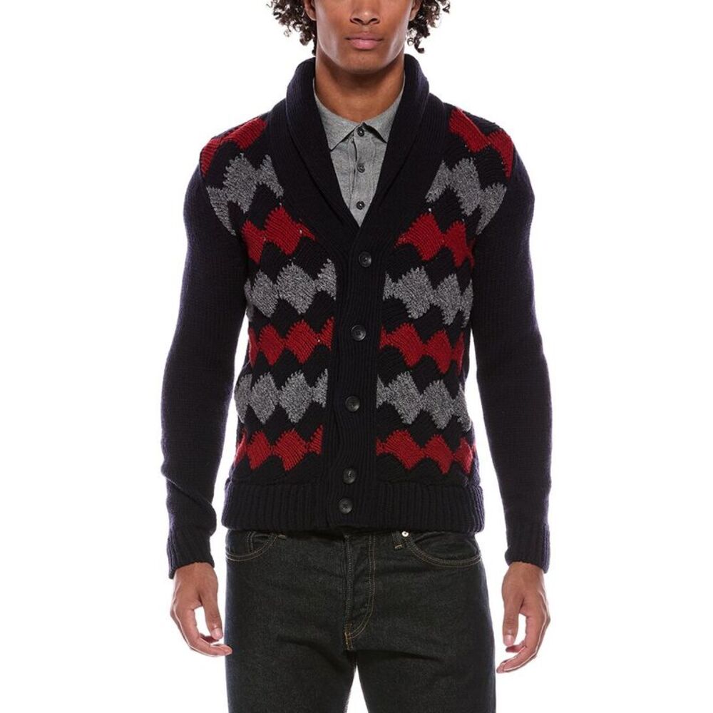 Slowear Mens Virgin Wool Shall Cardigan